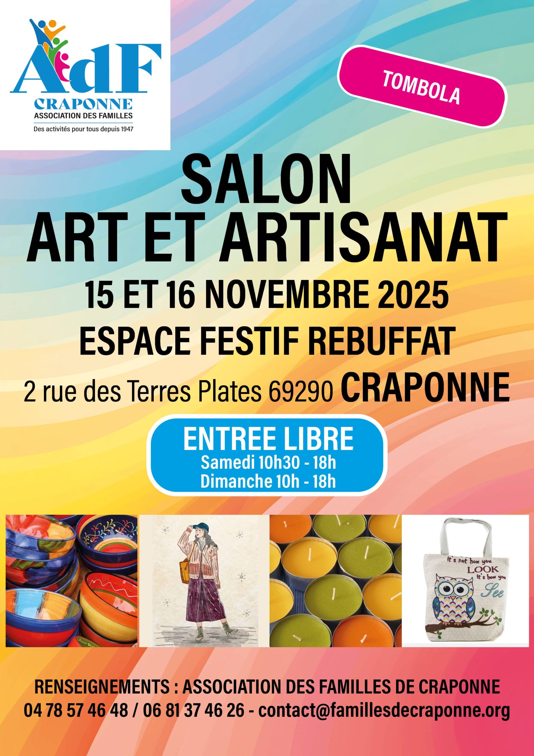 SALON ART ET ARTISANAT, LES 15 ET 16 NOVEMBRE À CRAPONNE