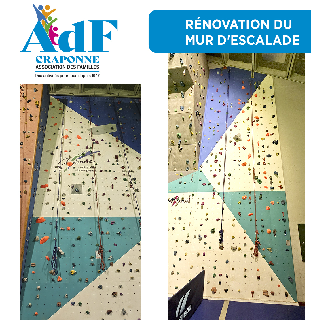 LA RÉNOVATION DU MUR D’ESCALADE AVANCE BIEN !
