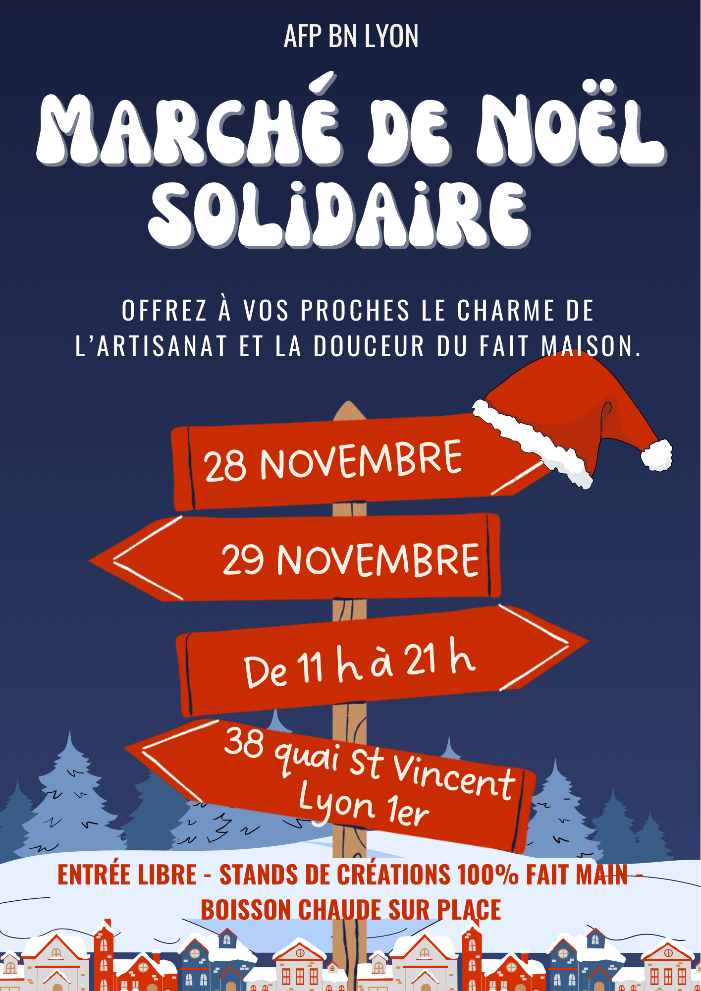 📢 Marché de Noël solidaire – 28 & 29 novembre 2025