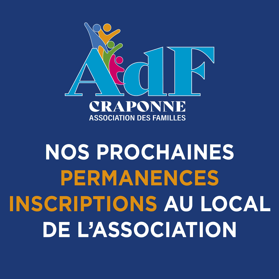 Prochaines permanences inscriptions
